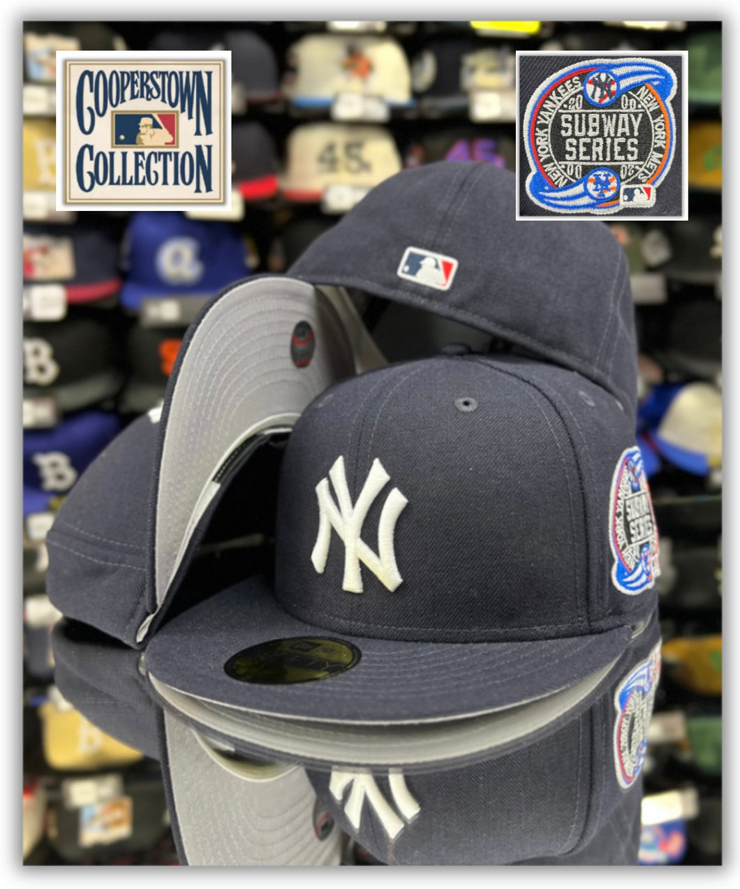 New York Yankees MLB Cooperstown Collection Subway WS Patch/Grey UV