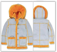 Load image into Gallery viewer, JORDAN CRAIG CEMENT COLOR DENALI SHEARLING JACKET WITH FAUX FUR LINING
