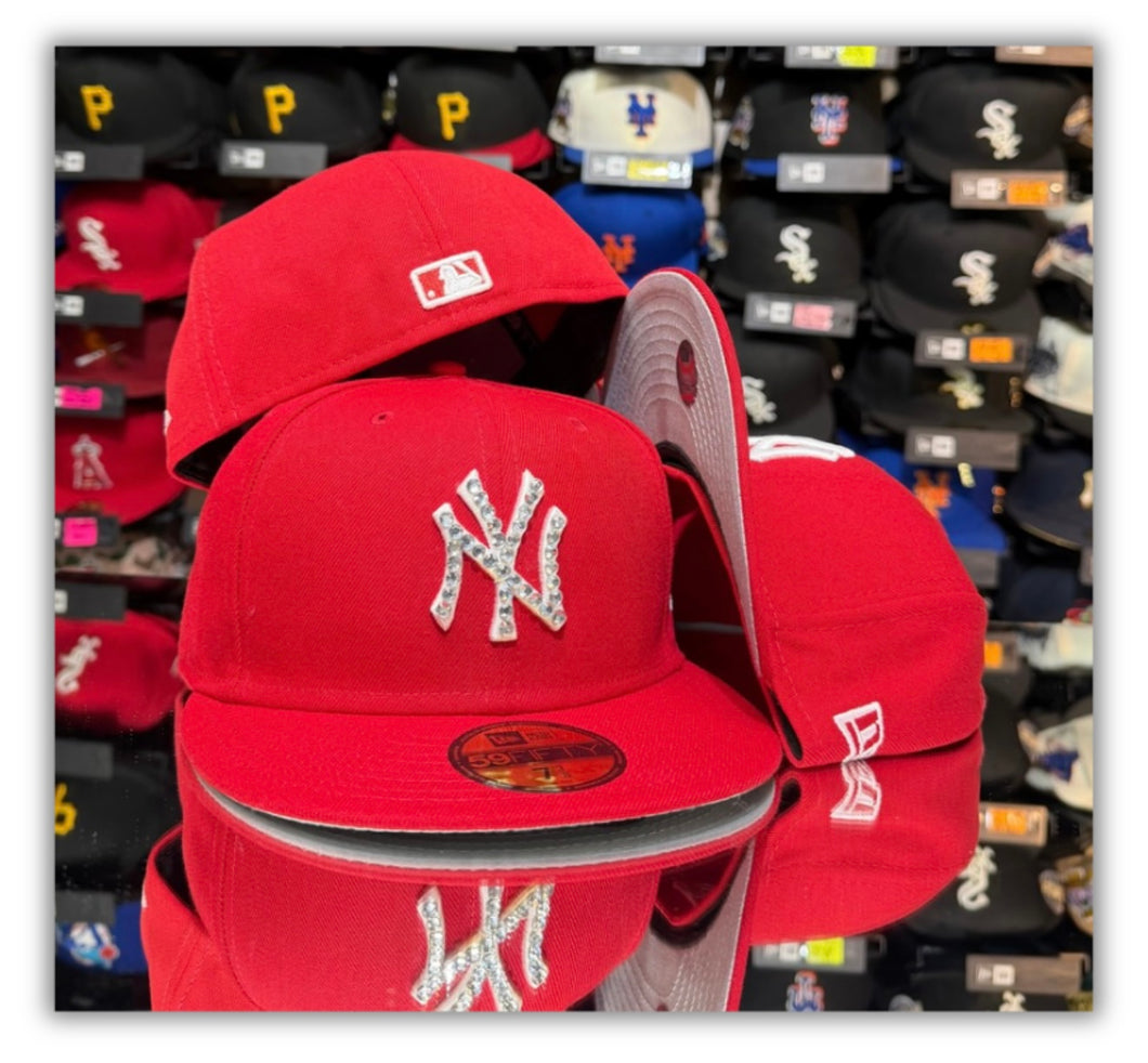 New York Yankees Red/Silver Stone Logo/Gray UV