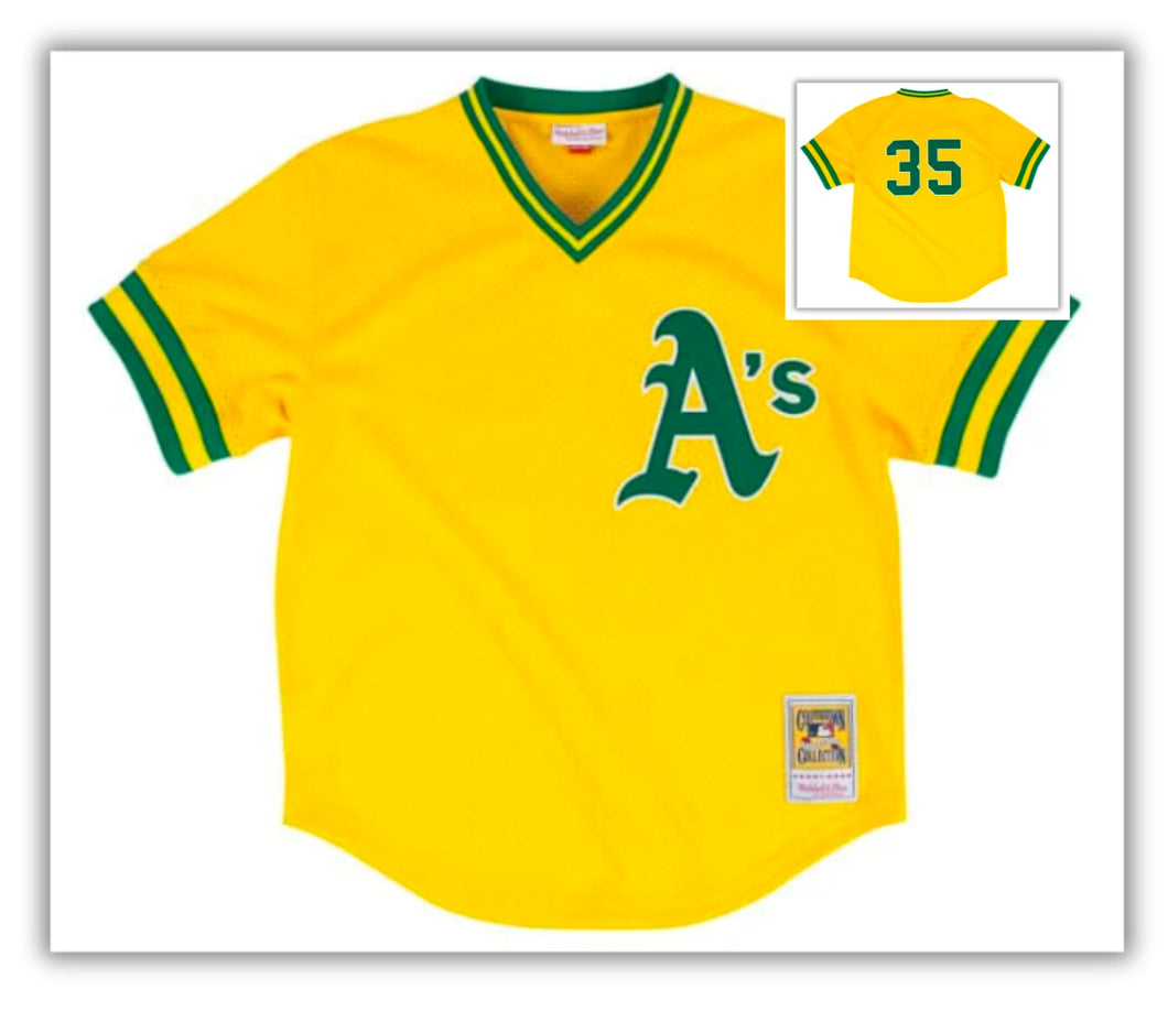 Authentic Mesh BP Jersey Oakland Athletics 1984-R.I.P. Rickey Henderson