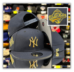 New York Yankees Navy/Gold Metal Logo/96WS-Snapback