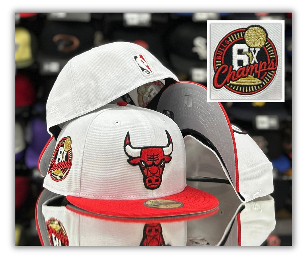 Chicago Bulls Wh/Red 2T/6X Champ-5950 Fitted
