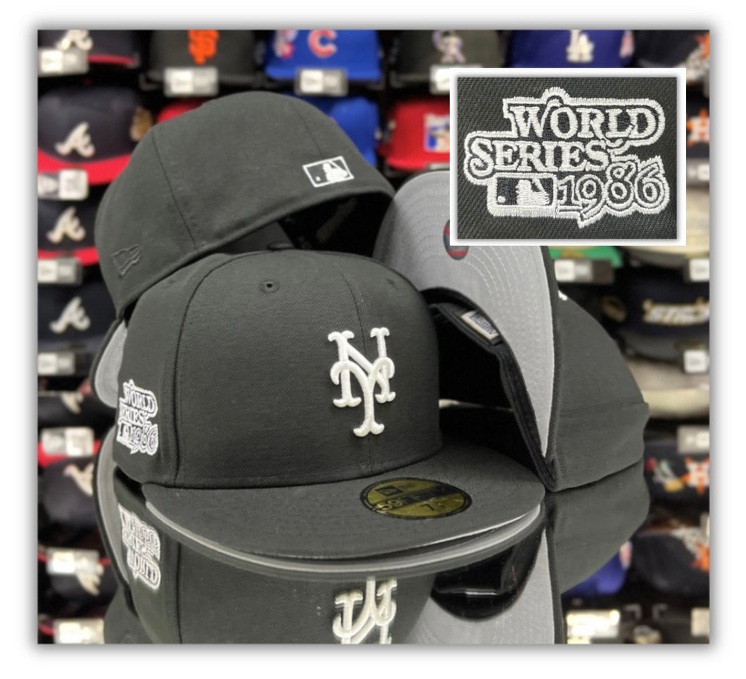 New York Mets Bk/1986WS Patch/Grey UV.