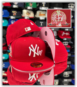 New York Yankees-Red/Heart Pink UV