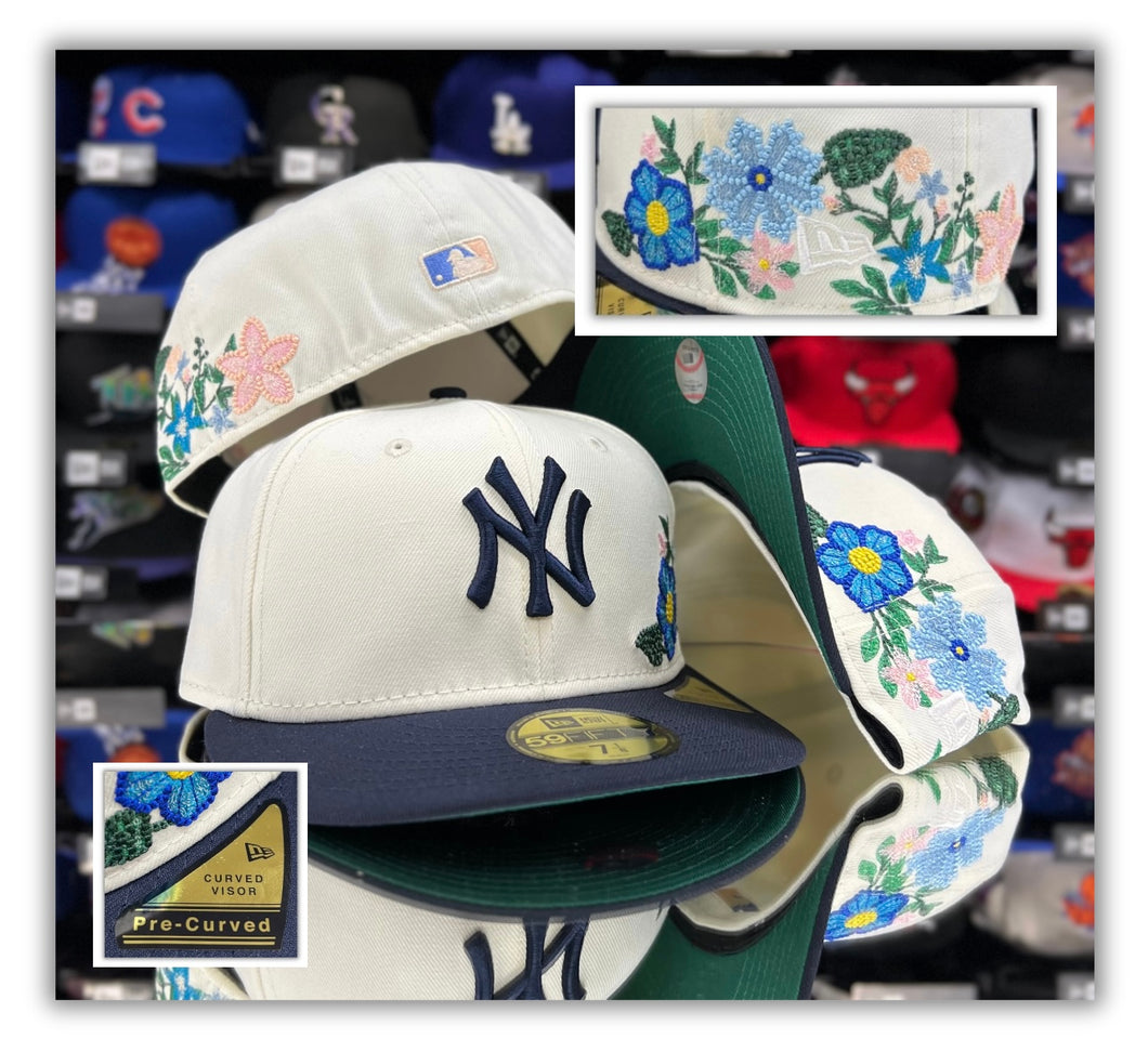 New York Yankees Chrome/Navy 2T-Tonal Florals/Grey UV