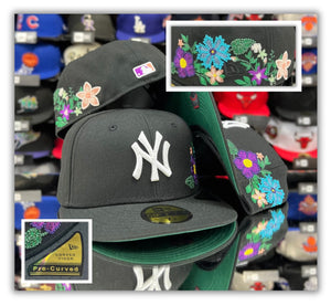 New York Yankees Bk-Tonal Florals/Grey UV