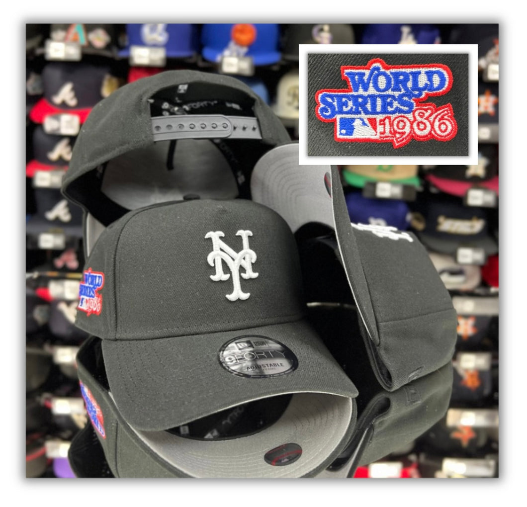 New York Mets Bk/1986WS Patch-940 AFrame Snapback