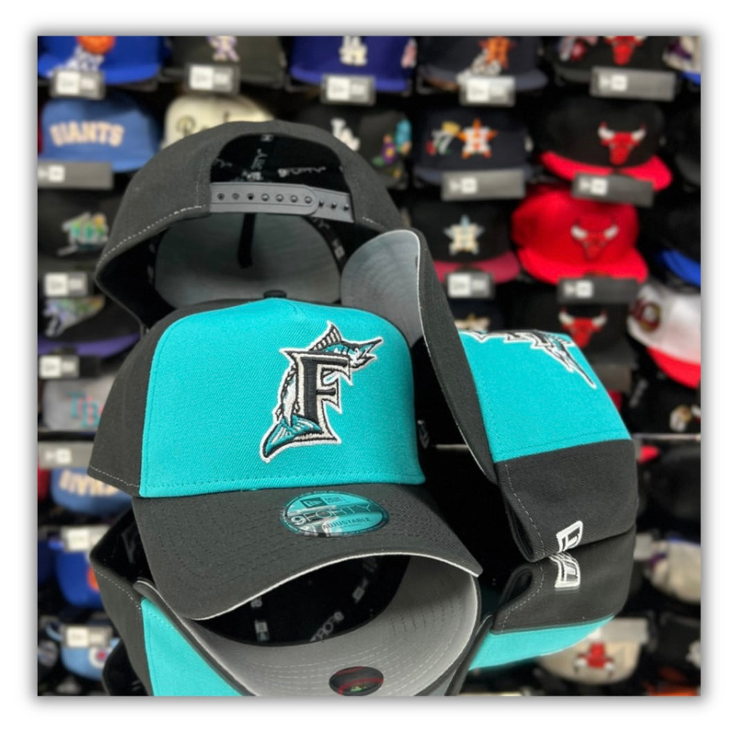Florida Marlins Teal/Bk 2T-940 AFrame Snapback