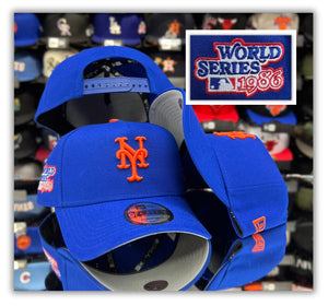 New York Mets R Blue/1986WS Patch-940 AFrame Snapback