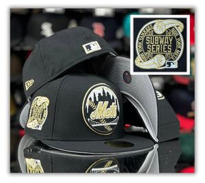 New York Mets Bk/Gold/Subway Patch/Grey UV