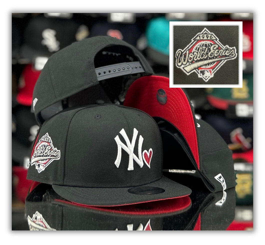 New York Yankees Bk/Heart Logo/96 Patch-Snapback