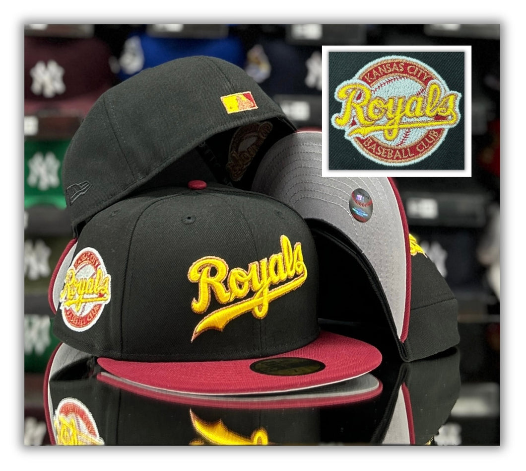 Kansas City Royals Bk/Burgundy 2T/Grey UV