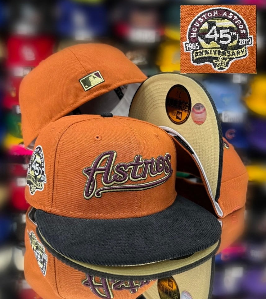 Houston Astros-- Rust Orange/Bk Corduroy 2T/Gold UV