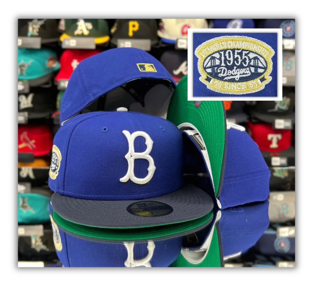 Brooklyn Dodgers R Blue/Navy 2T/1955Patch/Grey UV