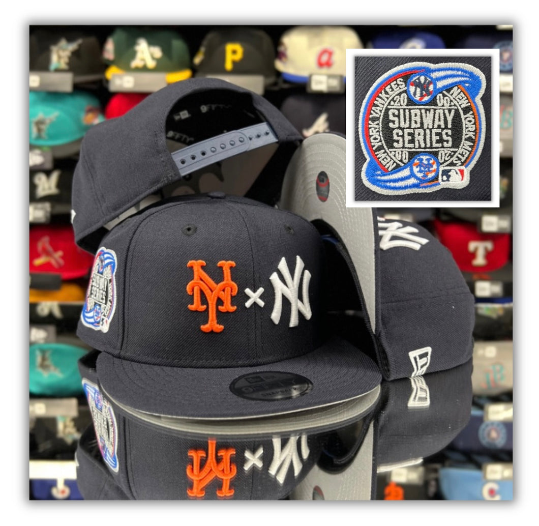 New York Mets VS Yankees Navy/Subway Patch/ 9Fifty Snapback