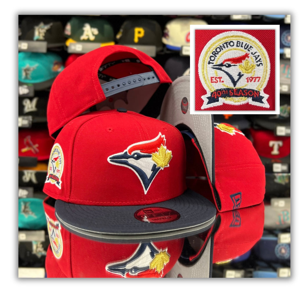 Toronto Blue Jays Red/Navy 2T/40th Patch-Snapback