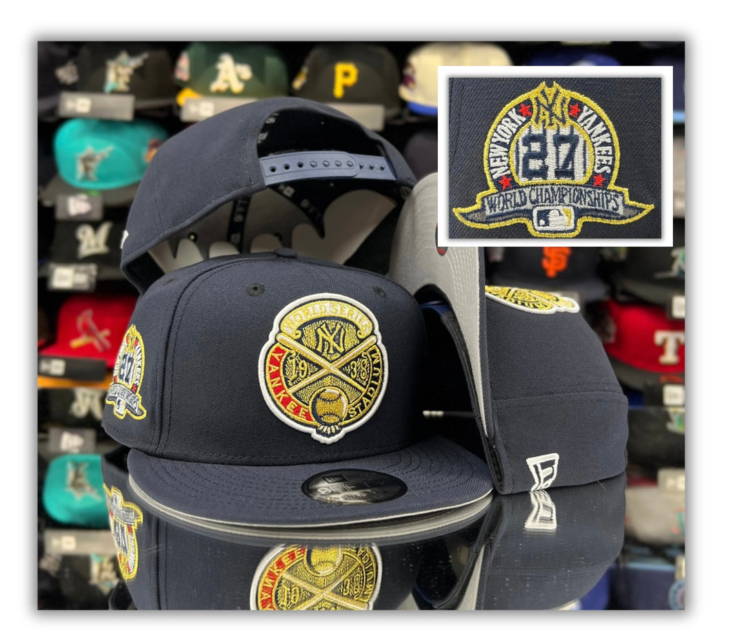 New York Yankees Navy/1938Lg/27th Champ Patch-Snapback