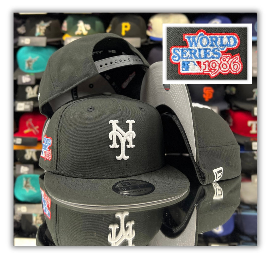 New York Mets Bk/Wh Logo/1986 Patch-Snapback