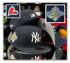 New York Yankees Navy Heart Logo- 96 Patch/Grey UV