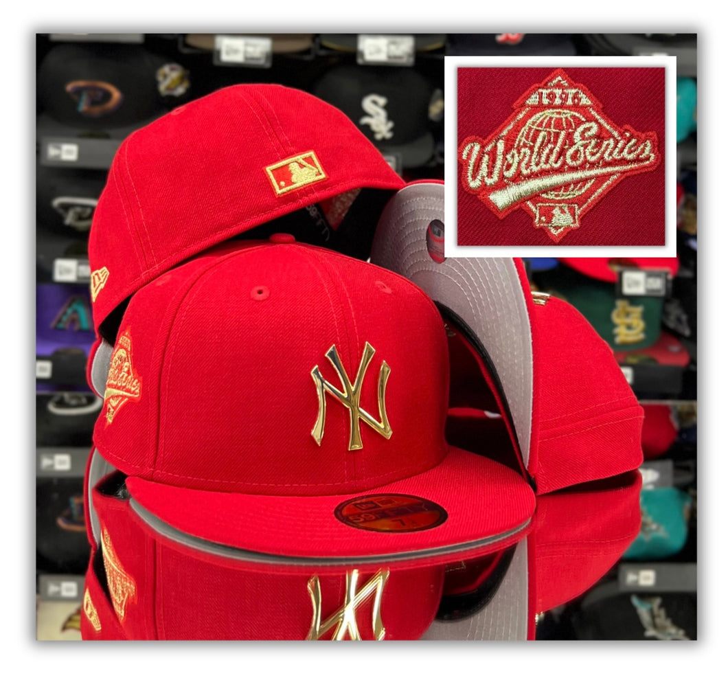 New York Yankees Red/Gold Metal Lg-96 Patch/Grey UV
