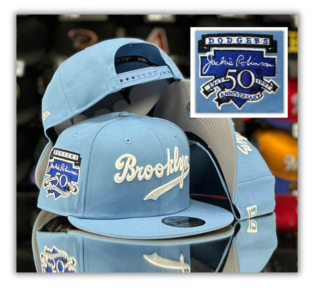 Brooklyn Dodgers Sky Blue-50Th Patch-Snapback