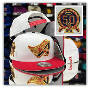 Anaheim Angels Wh/Red 2T/50th Patch-Snapback