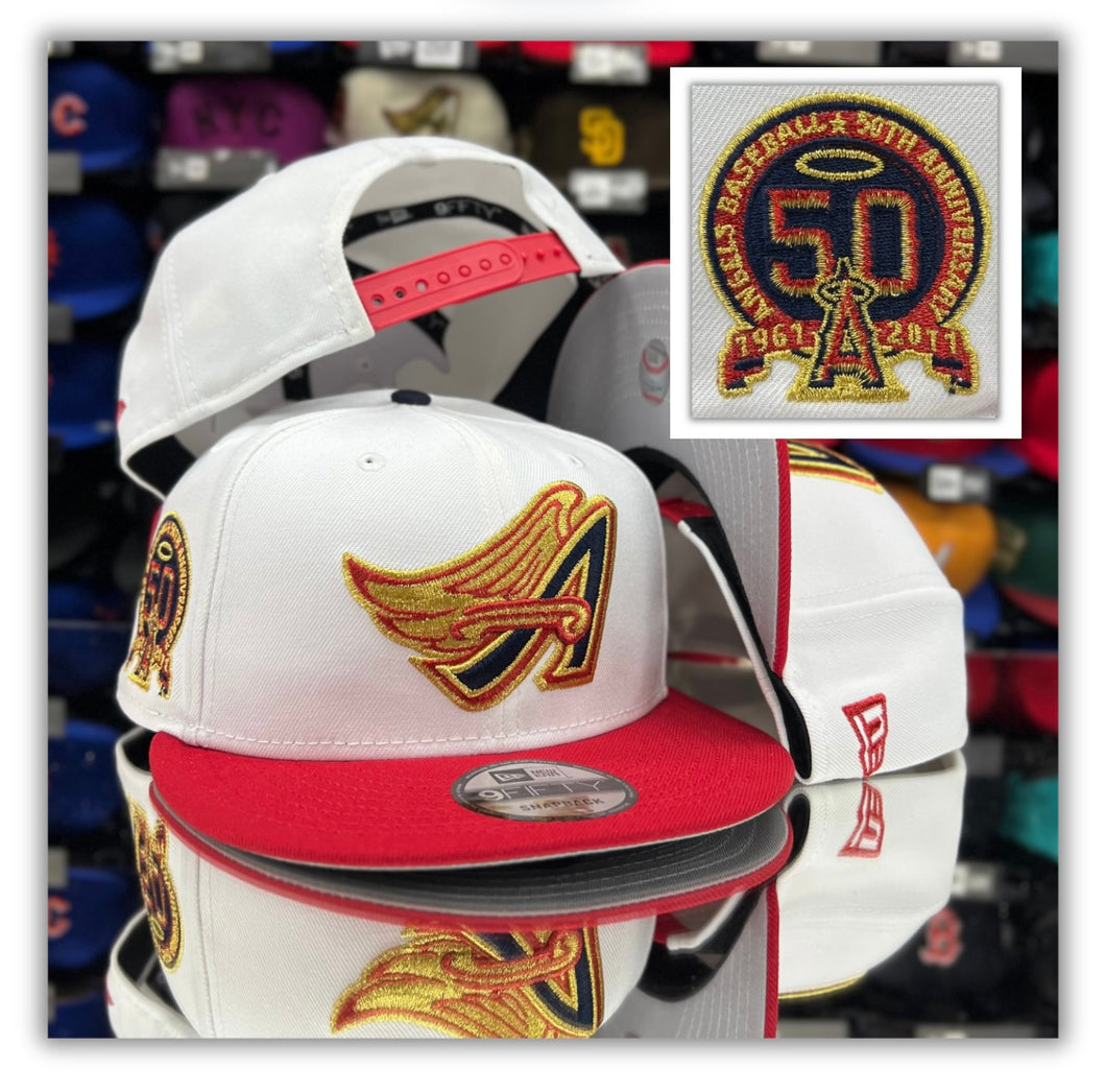 Anaheim Angels Wh/Red 2T/50th Patch-Snapback