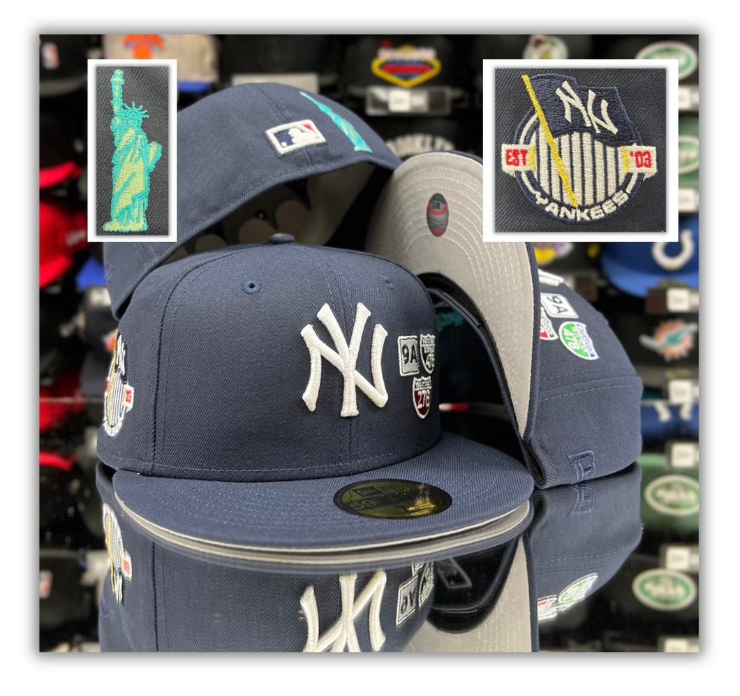 New York Yankees Navy/Statue of Liberty/Local Route/Grey UV
