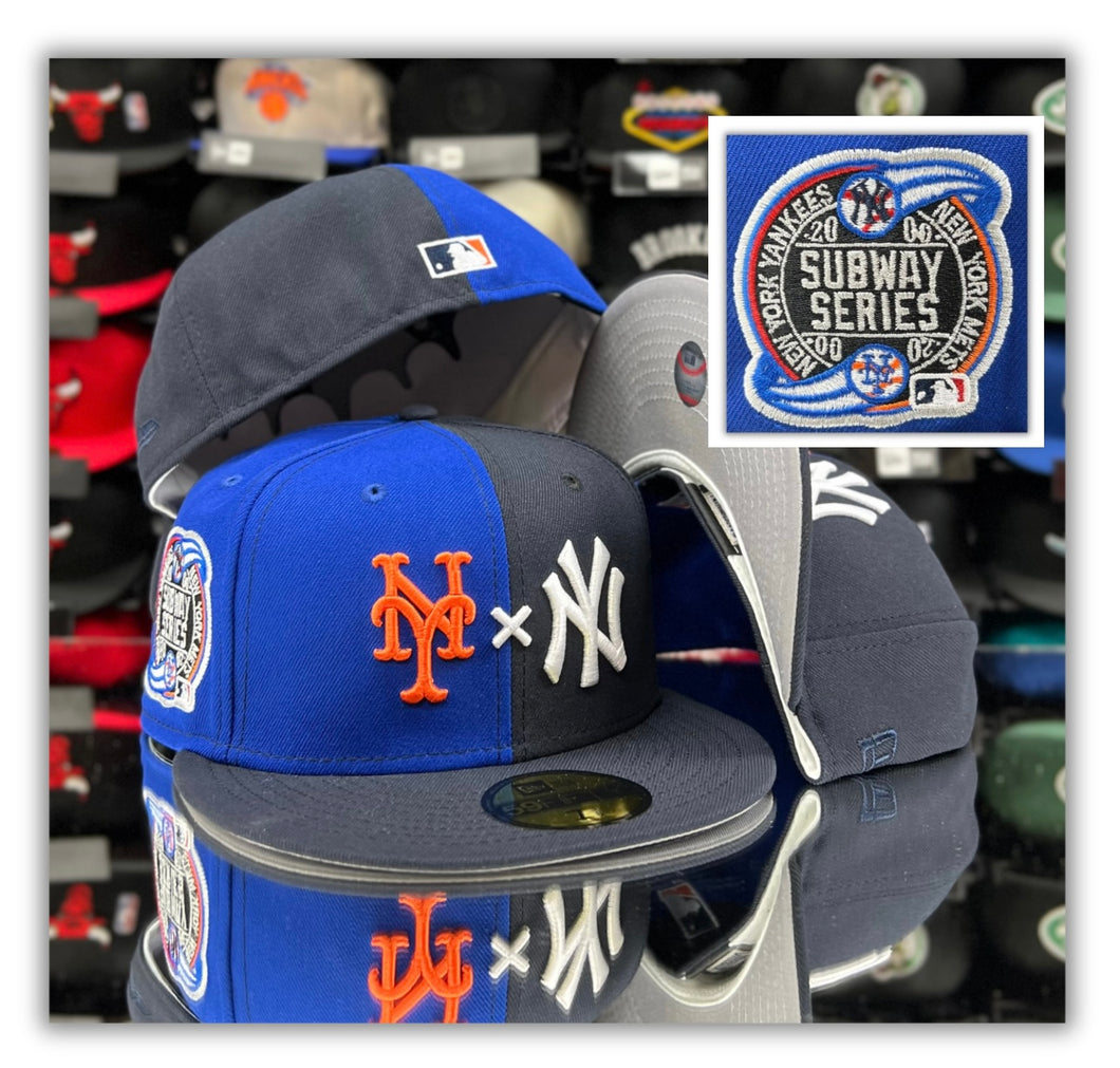 New York Mets X Yankees Pin Wheel-Subway Patch/Grey UV