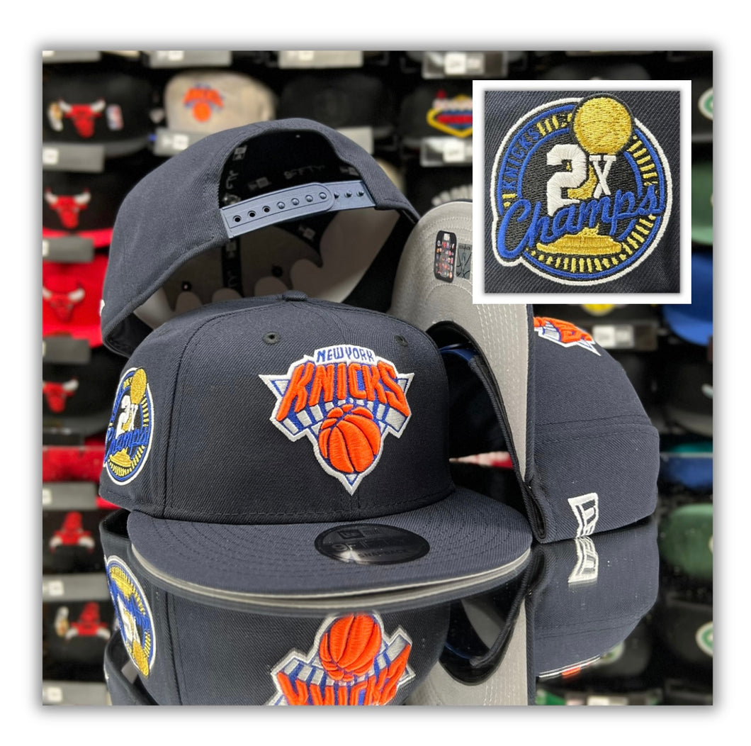 New York Knicks Navy/2X Champs-Snapback