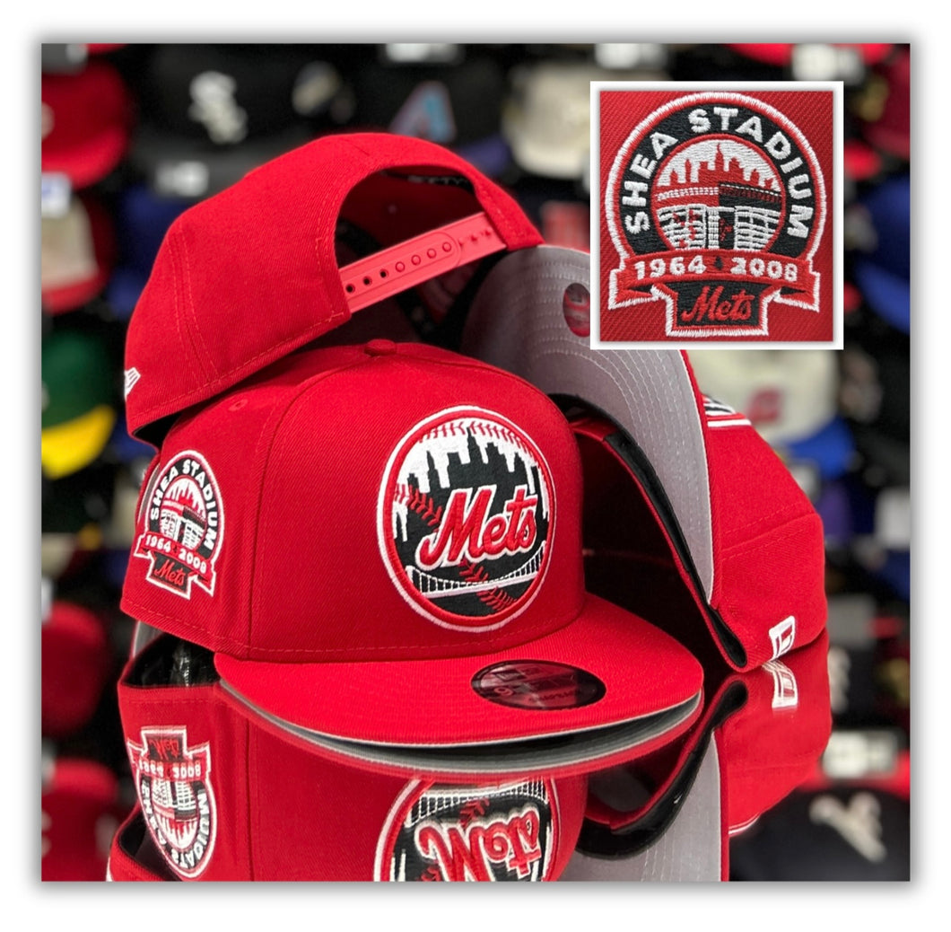 New York Mets Red/City Logo/Patch -Snapback