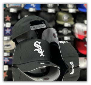 Chicago White Sox Bk/Wh logo-AFrame Snapback