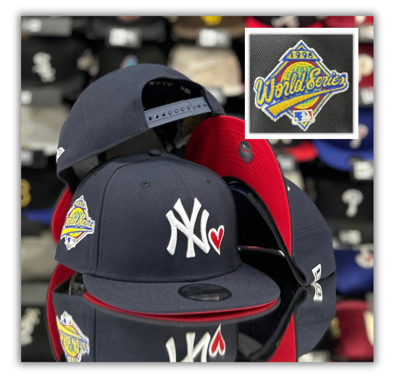 New York Yankees Navy/Heart Logo/96 Patch-Snapback – BKLYNCAP