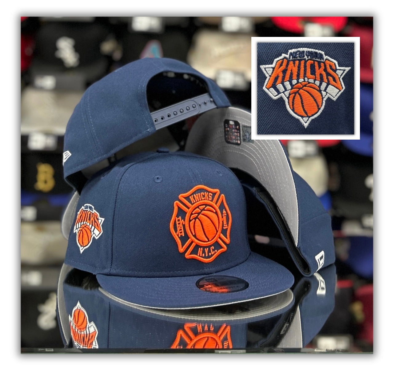 New York Knicks Navy FDNY Logo Snapback