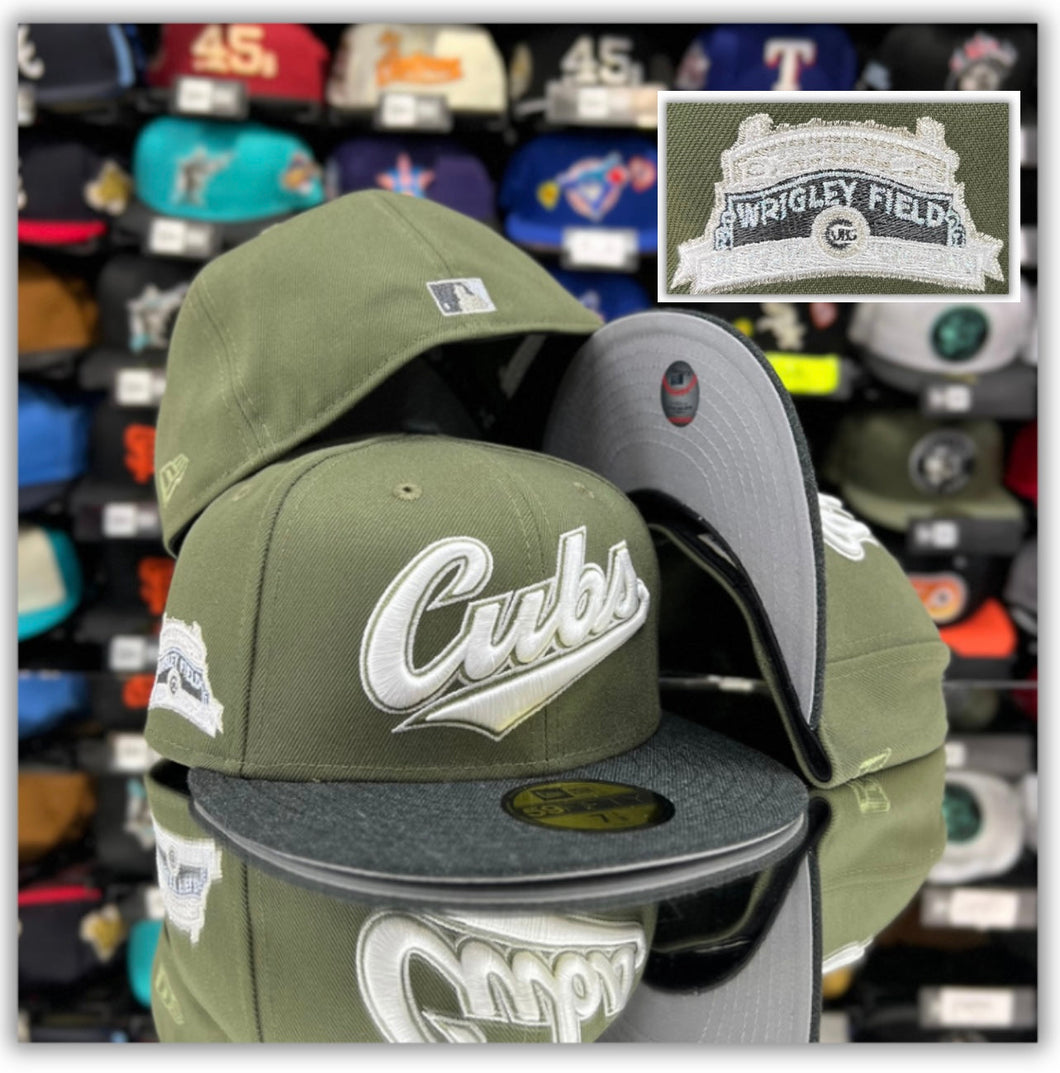 Chicago Cubs Olive Script