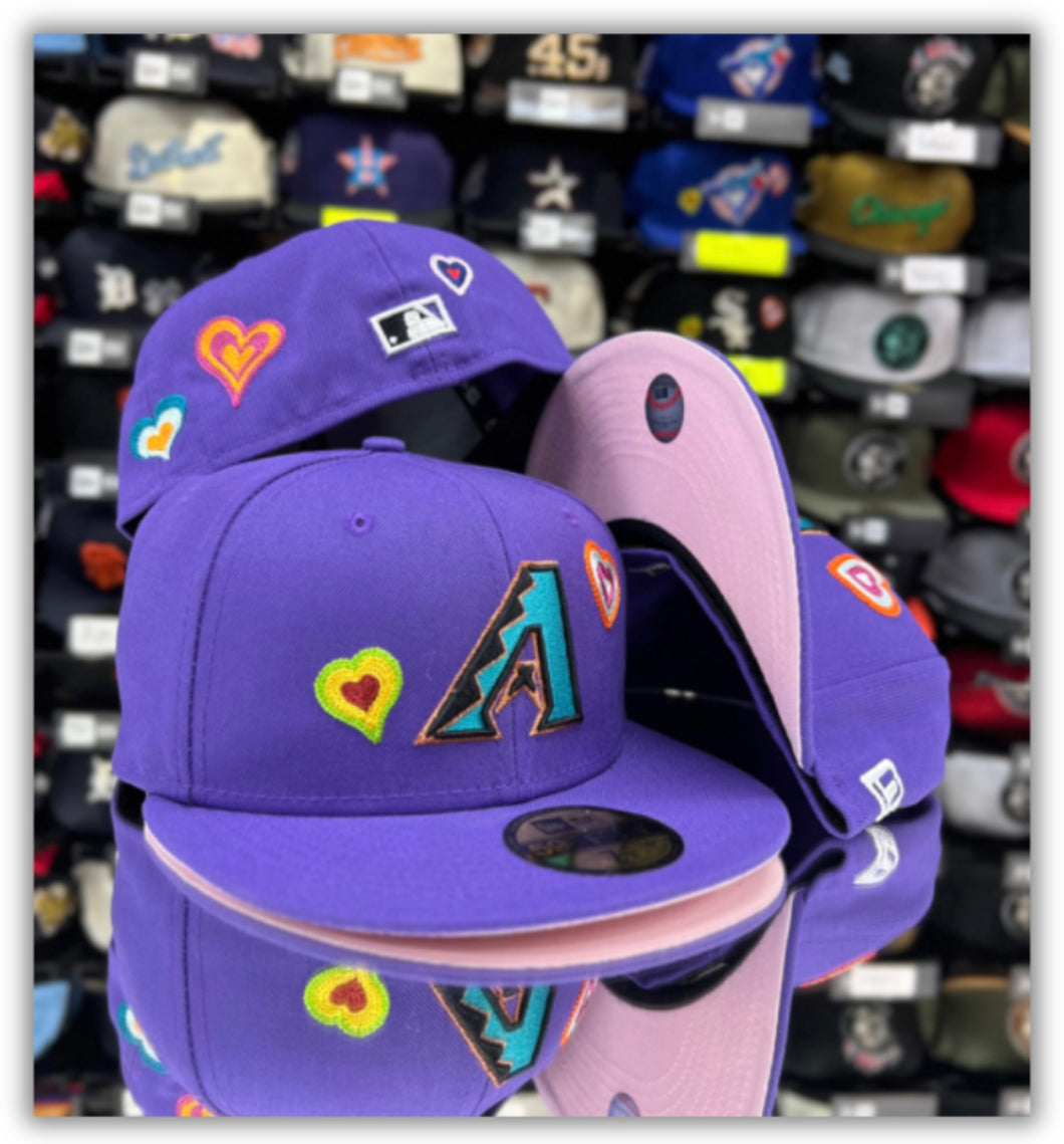 Arizona Diamondbacks MLB 5950 ChainStitchHeart Pink UV