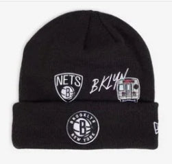 Brooklyn Nets City Transit Beanie Hat With Statue Of Liberty