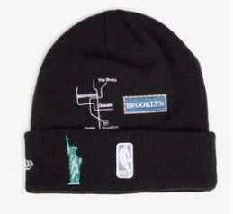 Brooklyn Nets City Transit Beanie Hat With Statue Of Liberty
