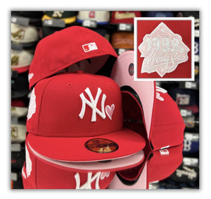 New York Yankees Red/99Patch-Heart/Pink UV