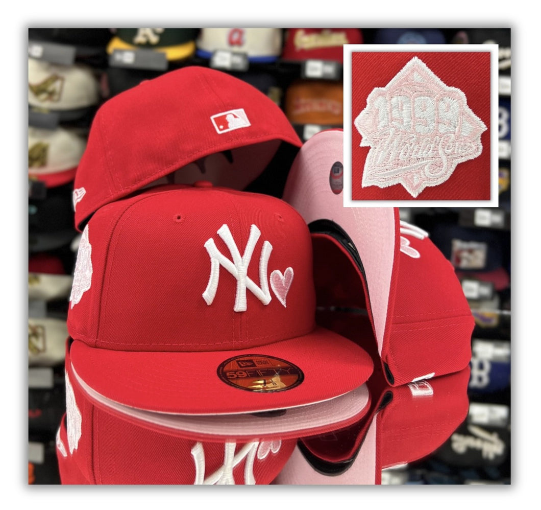 New York Yankees Red/99Patch-Heart/Pink UV