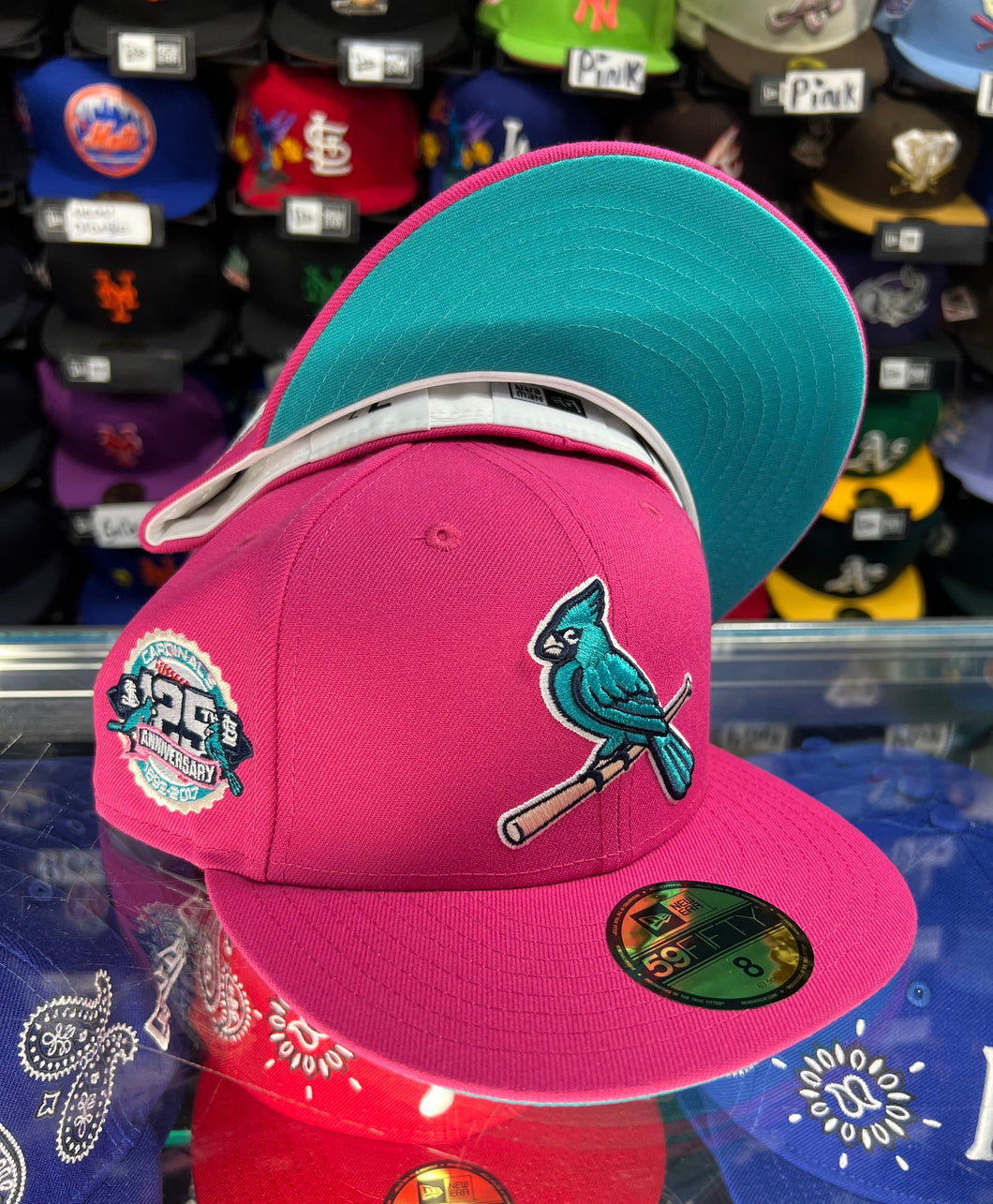 St. Louis Cardinals Hot Pink/Teal UV-RESTOCKED 71/4,7/8&8 only