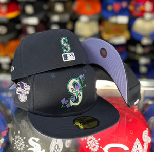 Seattle Mariners MLB 5950 SidePatchBloom Navy/Lavender UV