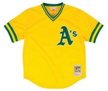 Load image into Gallery viewer, Authentic Mesh BP Jersey Oakland Athletics 1984 Rickey Henderson
