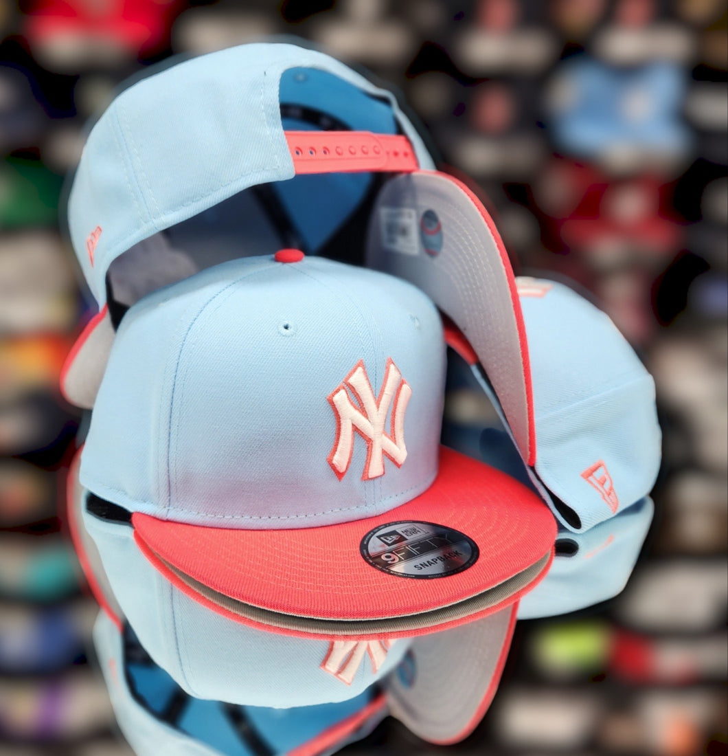 New York Yankees Sky Blue/Infrared 2T/ 9Fifty Snapback