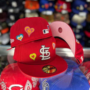 St. Louis Cardinals MLB 5950Fitted ChainStitchHeart Pink UV