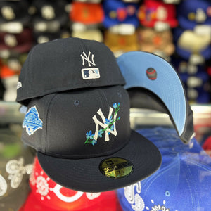 New York Yankees MLB 5950 SidePatchBloom Sky Blue UV